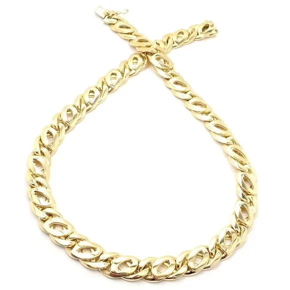 Rare! Authentic Vintage Cartier 18k Yellow Gold Link Chain Necklace - Picture 4 of 9